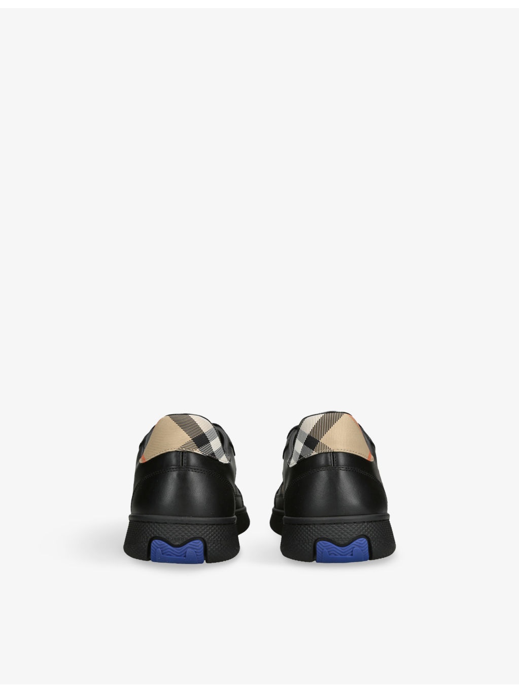Terrace Check Low-Top Leather Trainers - 4
