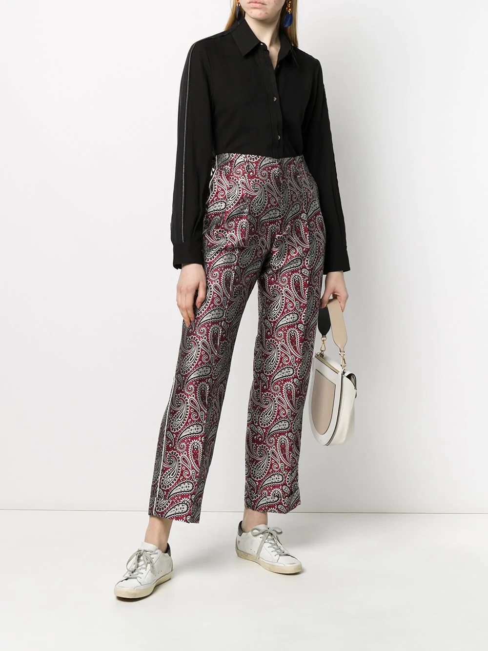 paisley print tailored trousers - 2