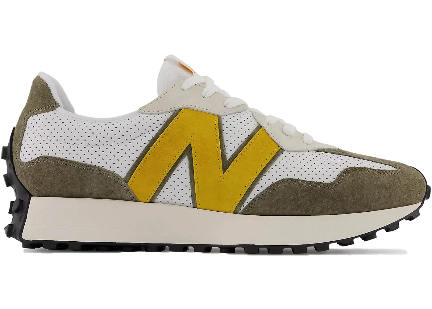 New Balance 327 White Yellow Olive - 1