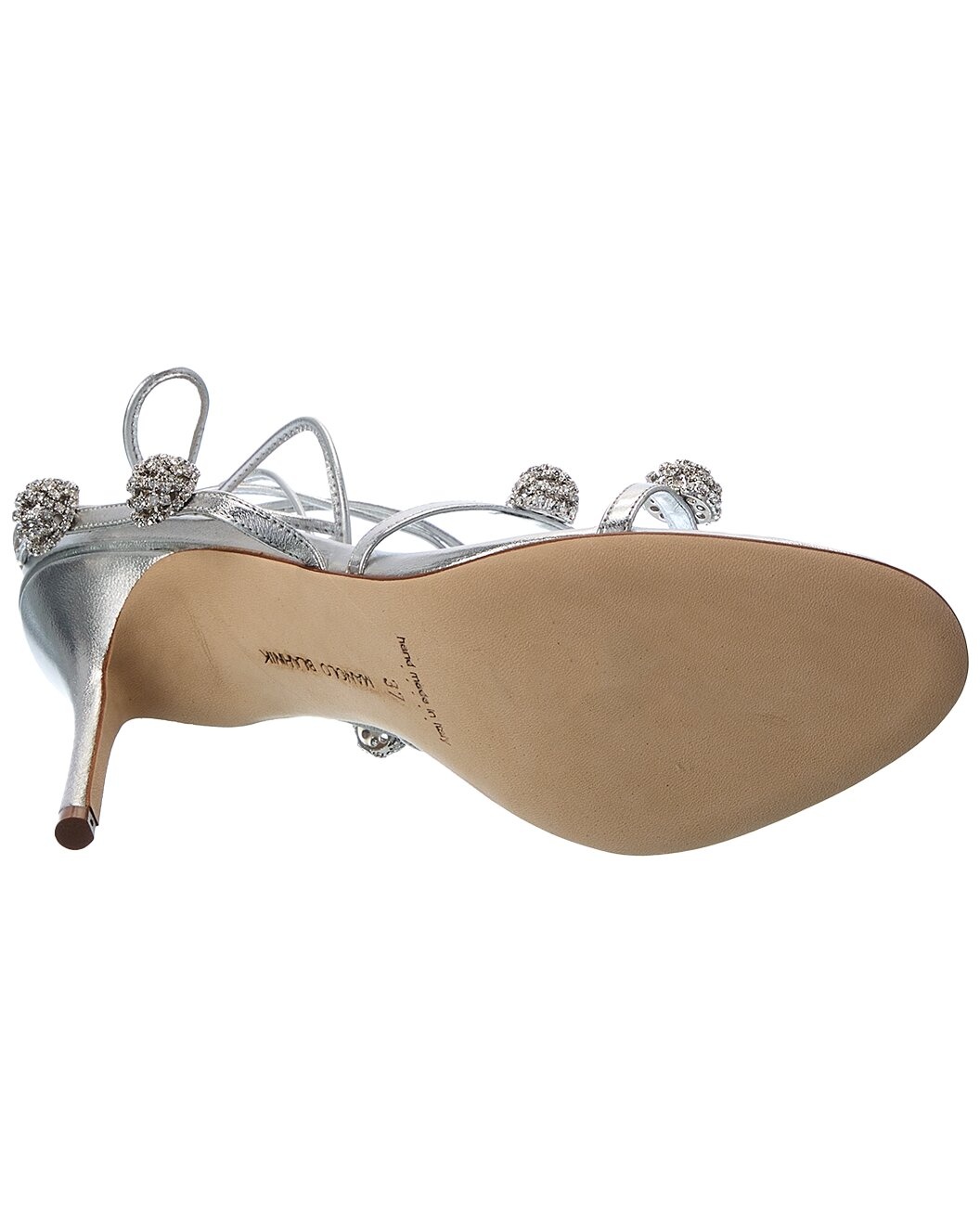 Manolo Blahnik Elsaka 90 Leather Sandal - 4