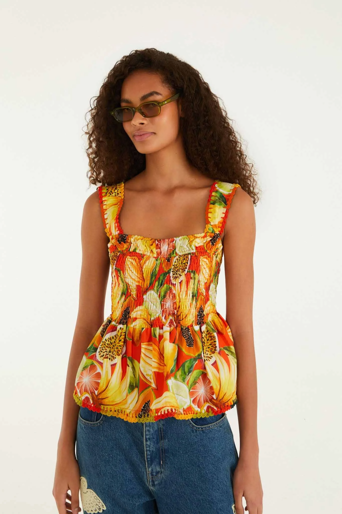 Fruit Garden Red Blouse Sleeveless - 1