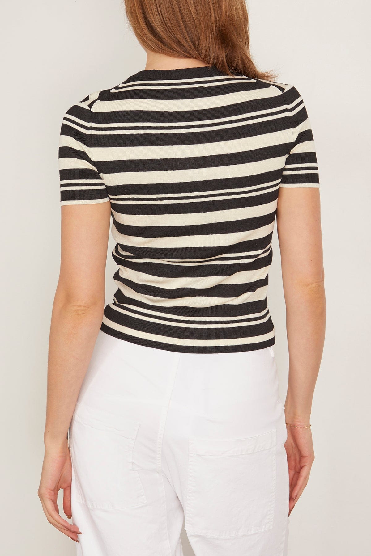 Oaklynn Sweater in Black/Ivory Stripe - 5