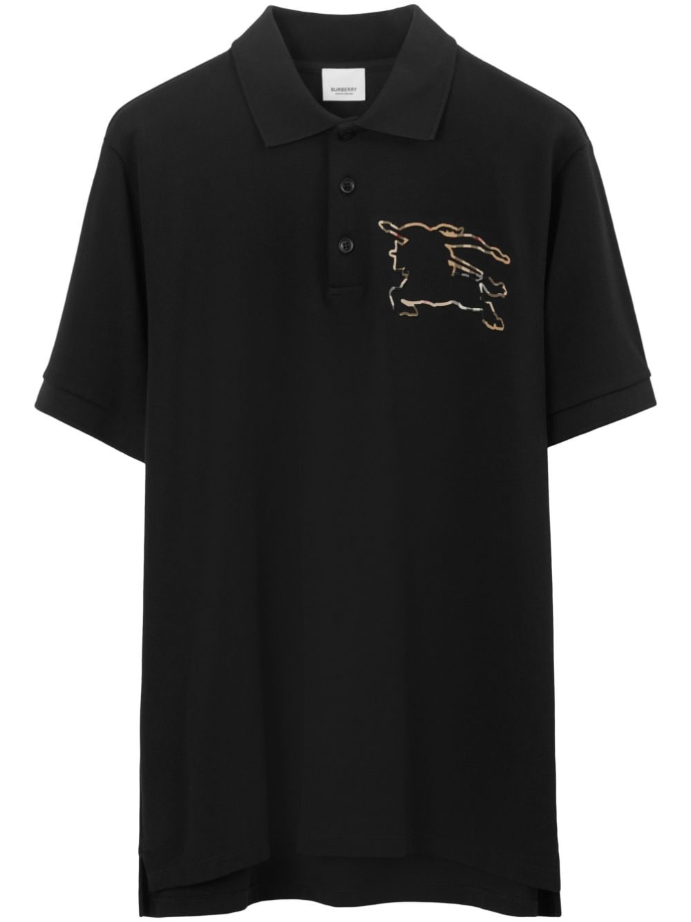 logo-print cotton polo shirt - 1