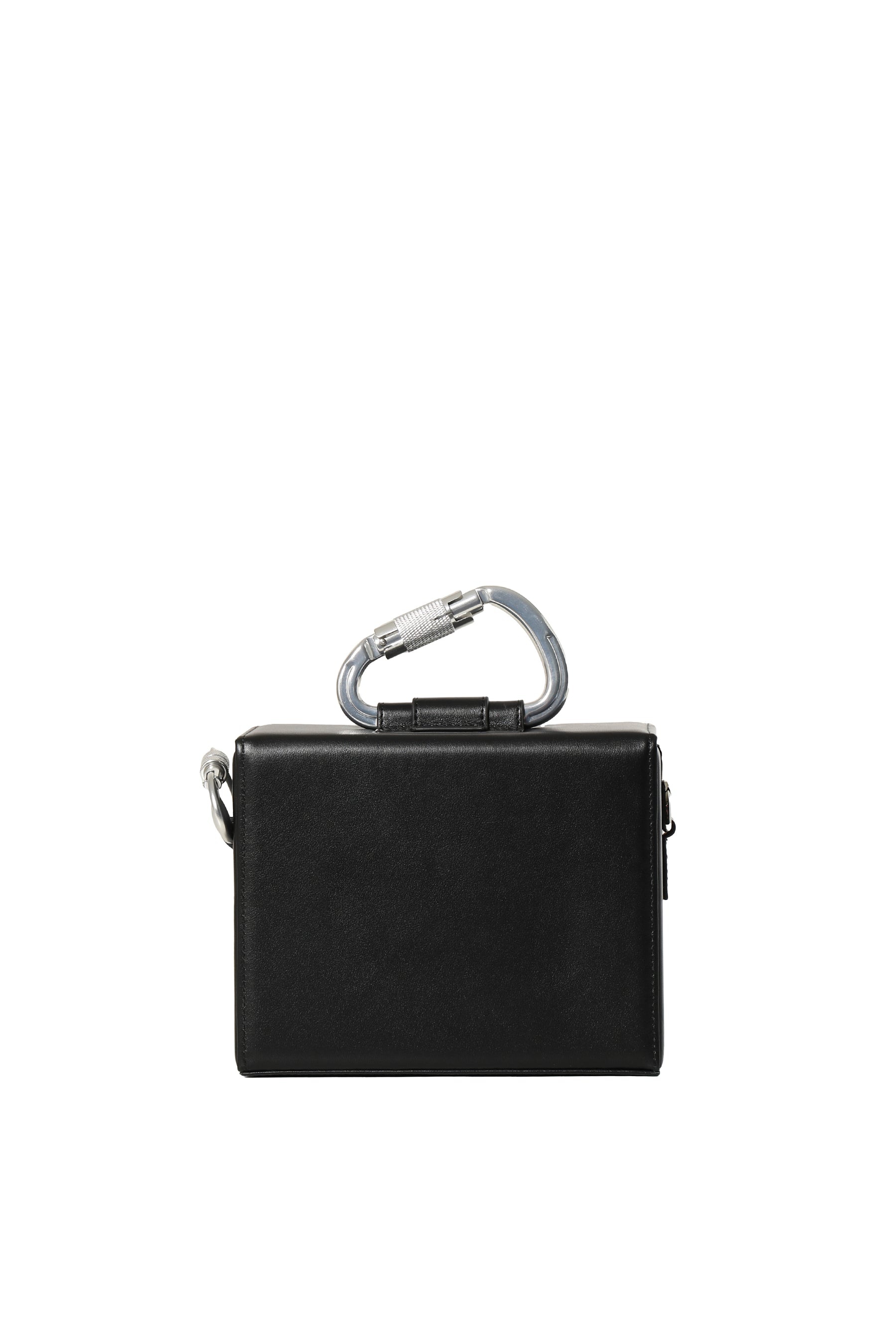 LEATHER CARABINER BOX BAG / BLK - 3