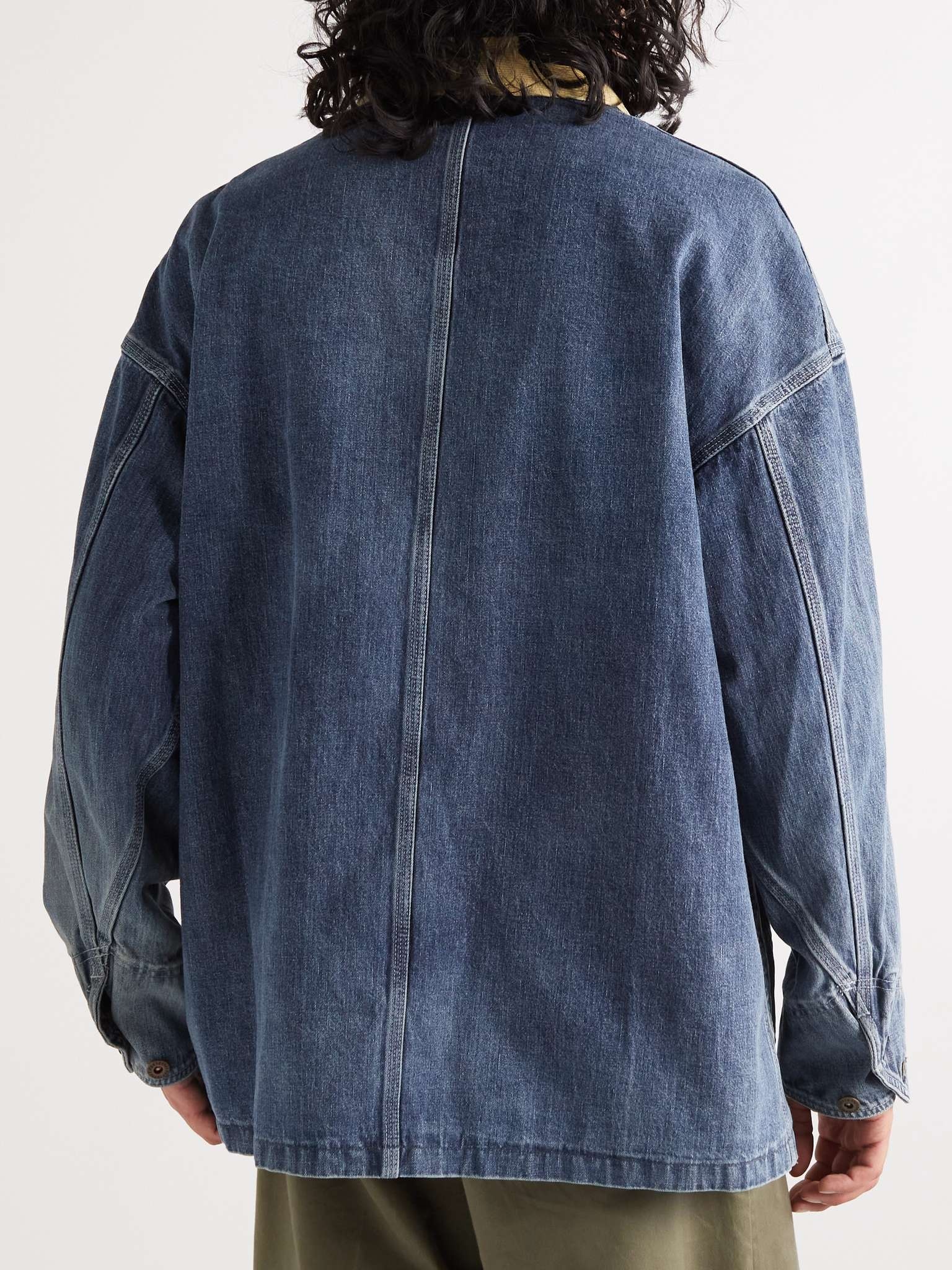 visvim Social Sculpture Corduroy-Trimmed Denim Jacket | REVERSIBLE