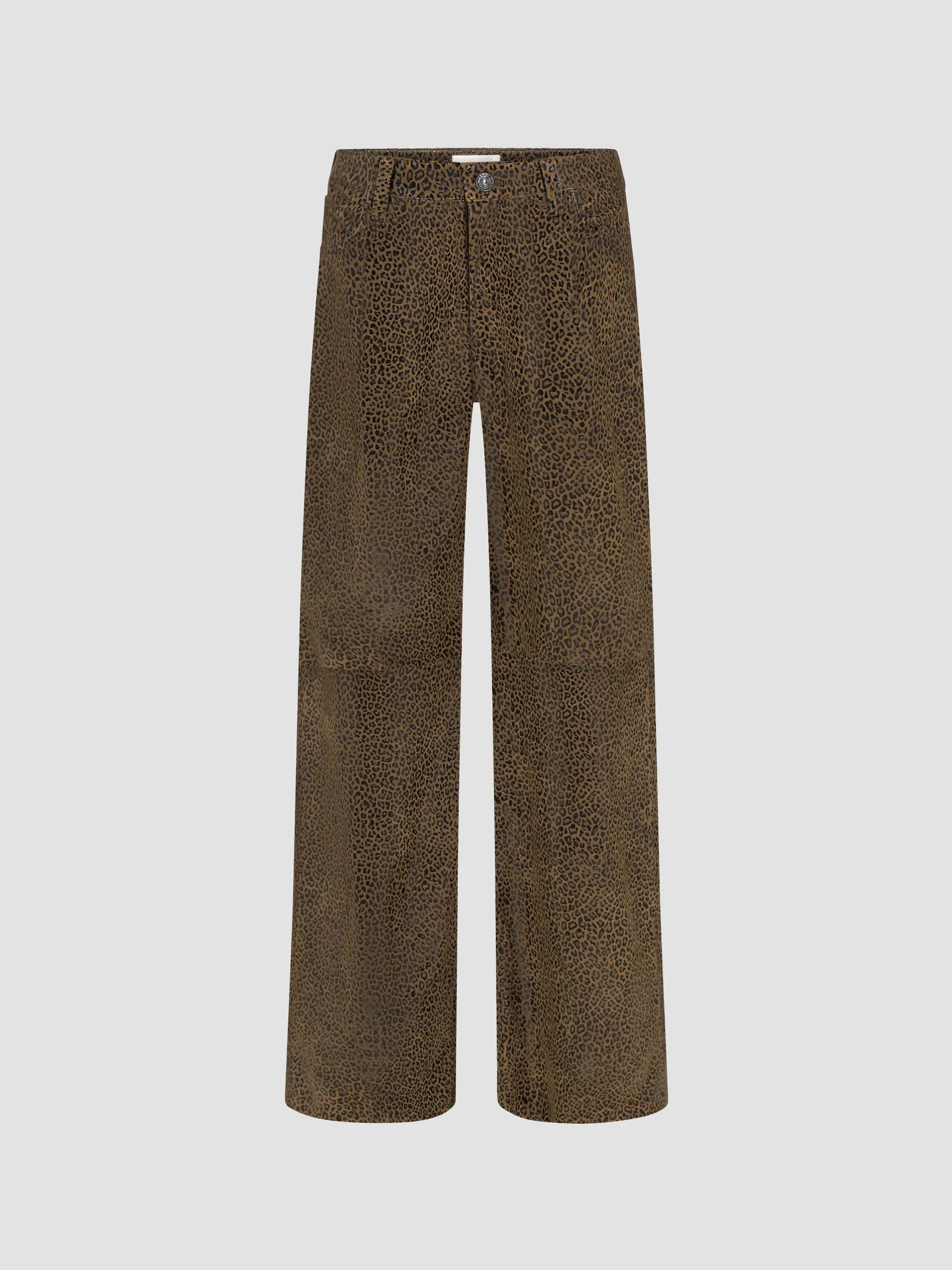 Women's Le Slim Palazzo Leopard-Print Jeans - Leopard - 1