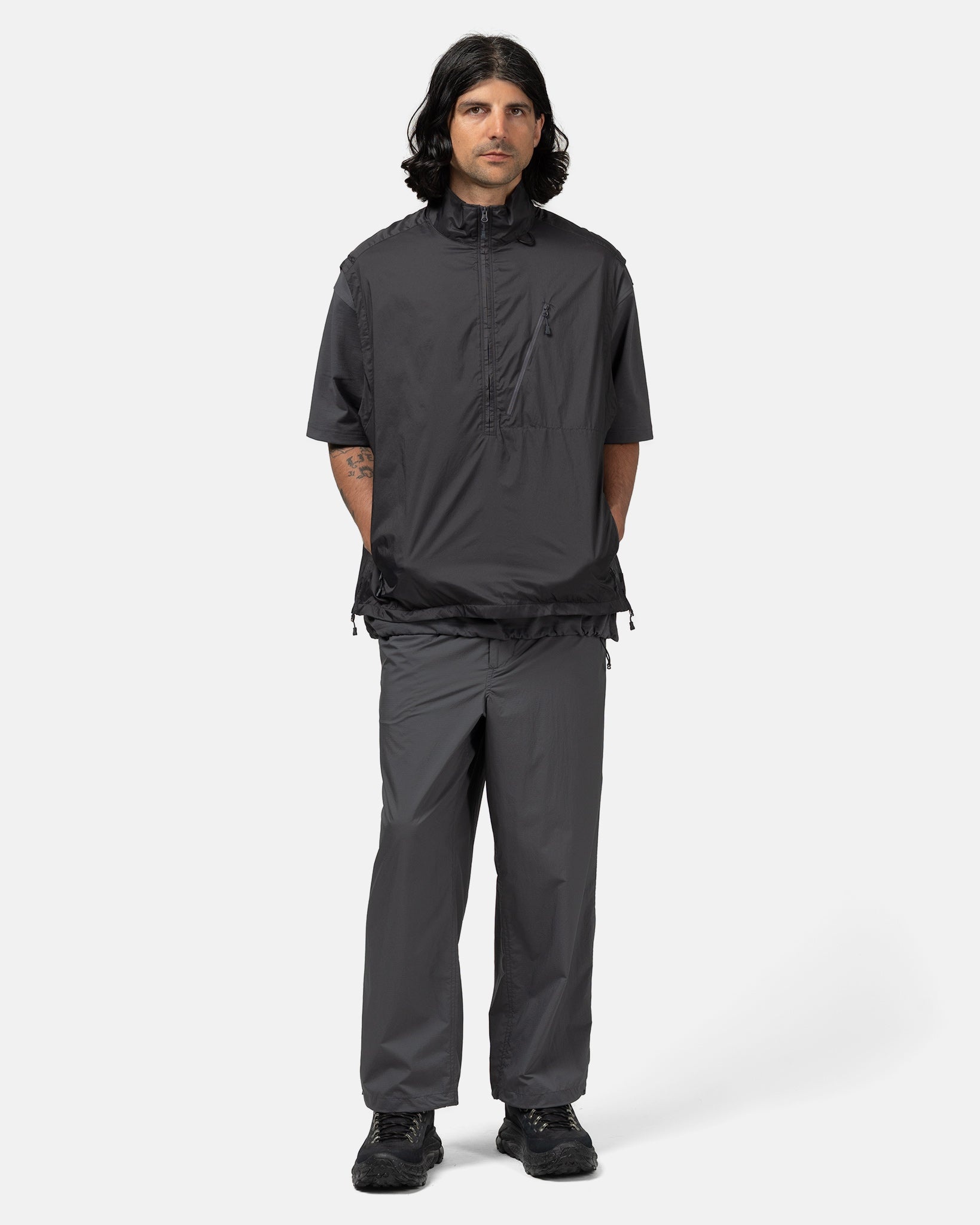 Tech Wind Shell Vest Charcoal - 2