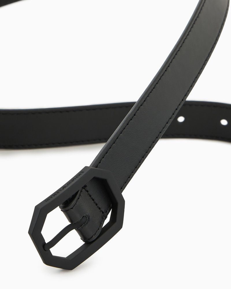 EMPORIO ARMANI Smooth leather belt outlook