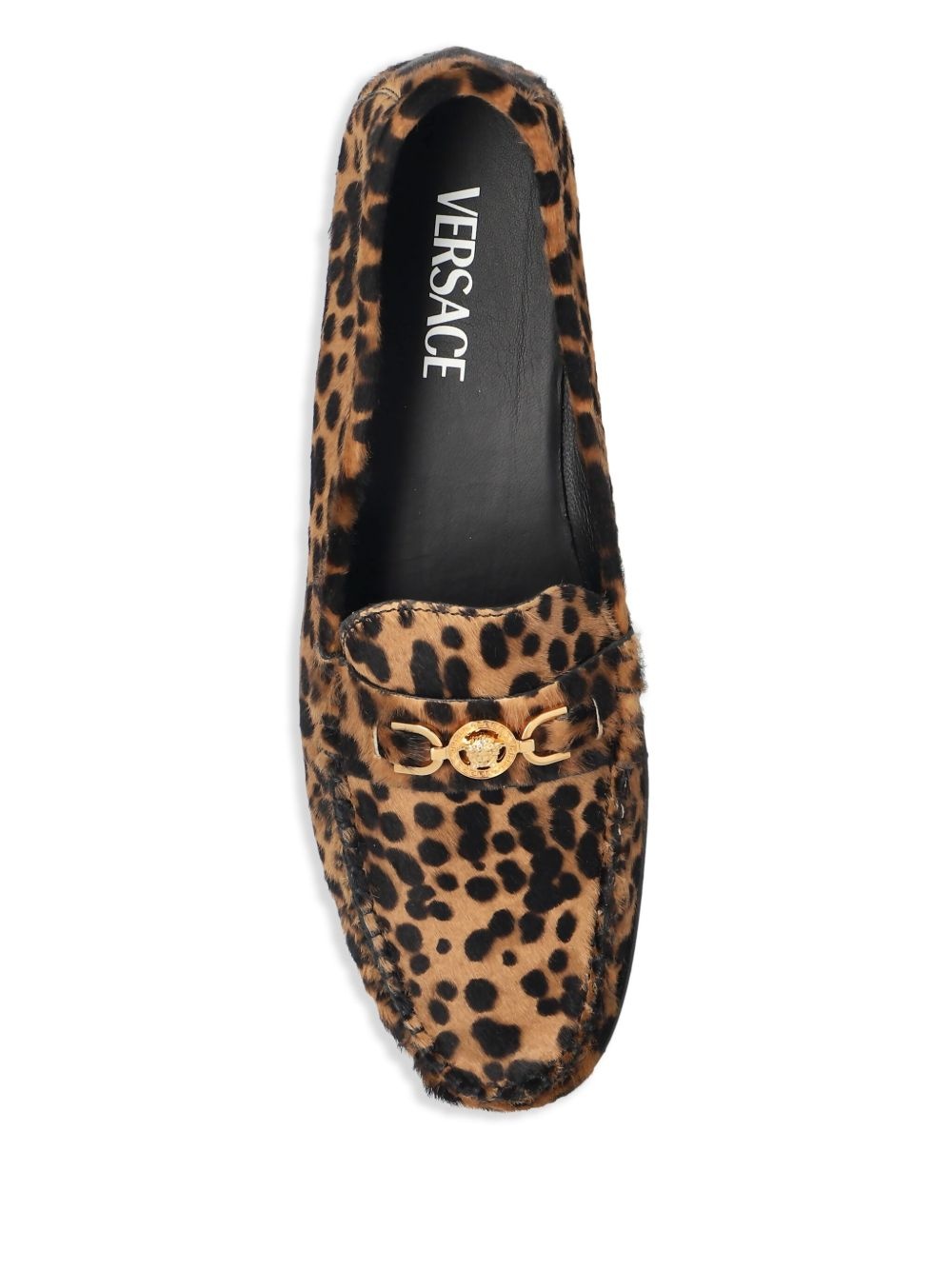 animal-print loafers - 4