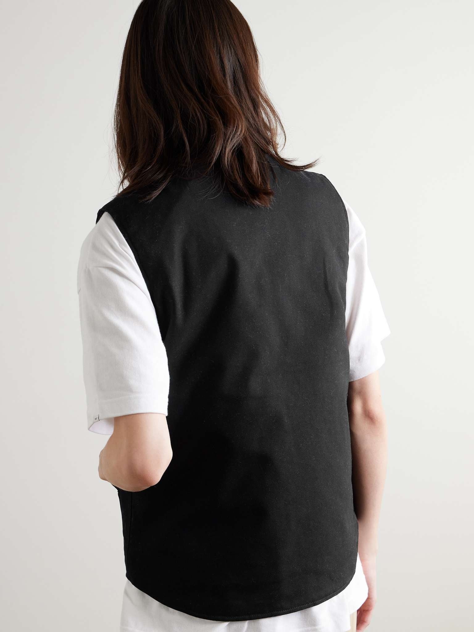 Logo-Appliquéd Cotton-Canvas Gilet - 5