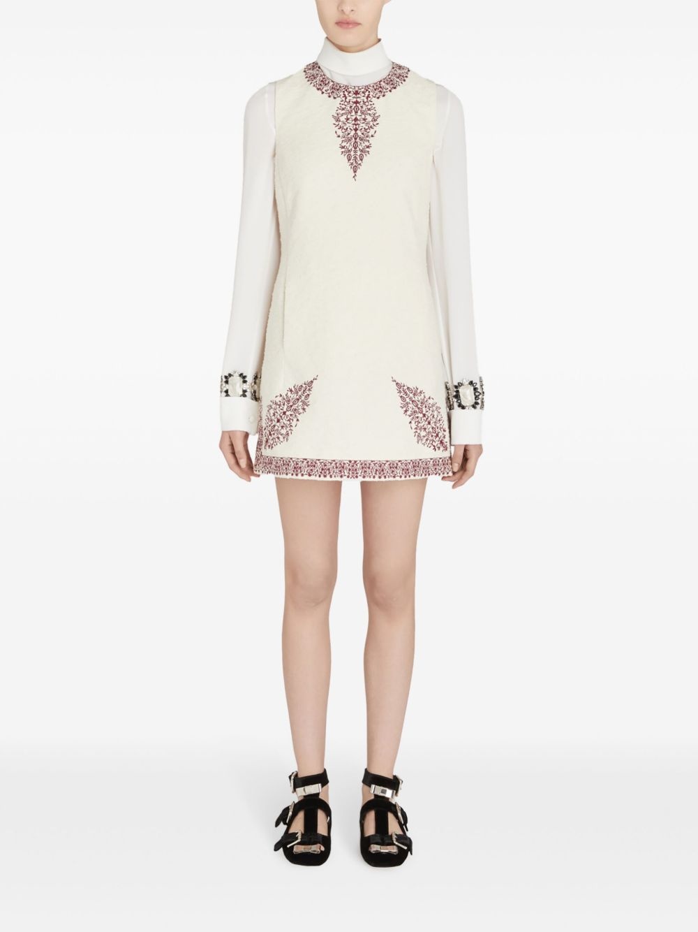 paisley mini dress - 2