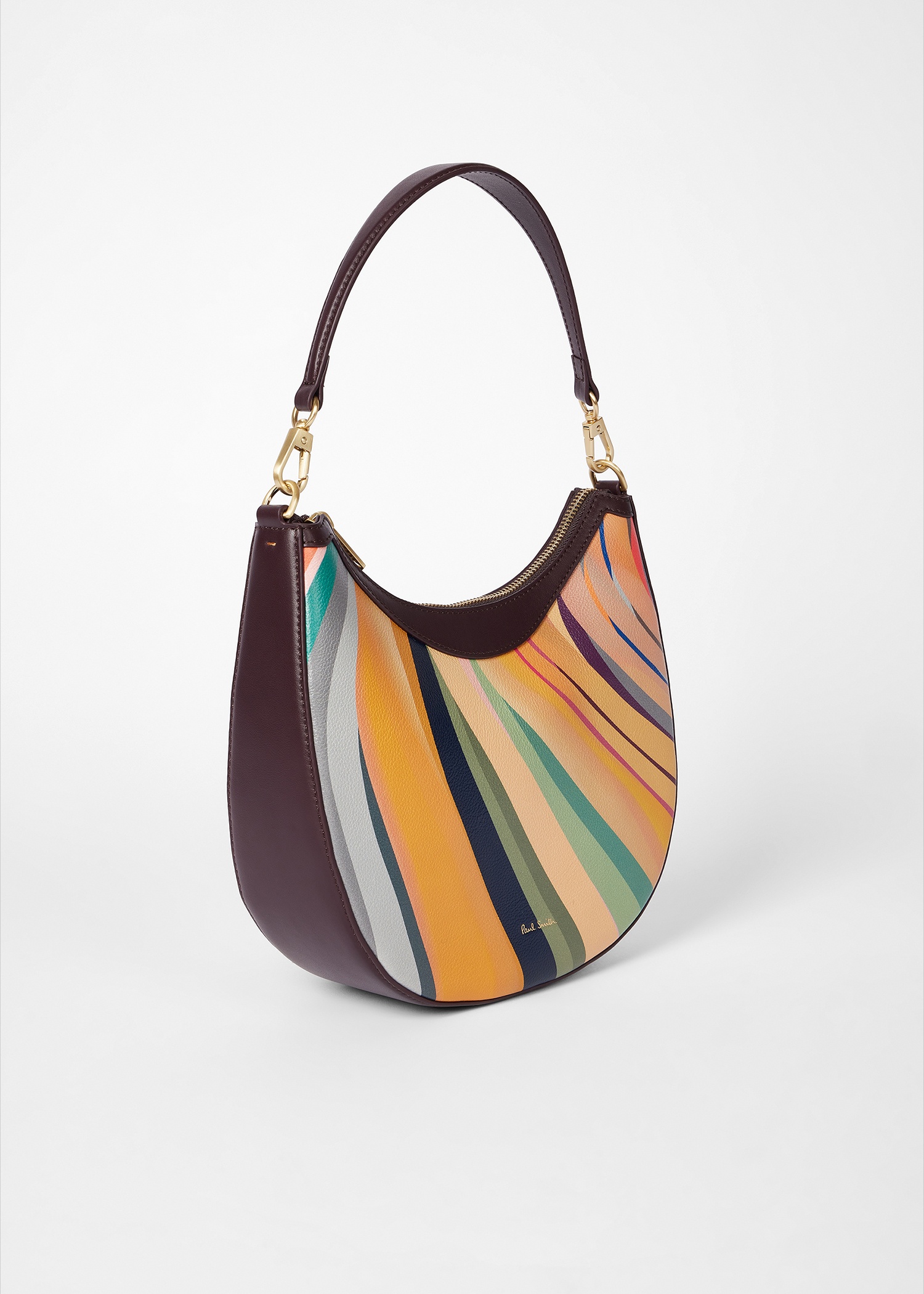 Women's 'Dusky Swirl' Leather Mini Hobo Bag - 3