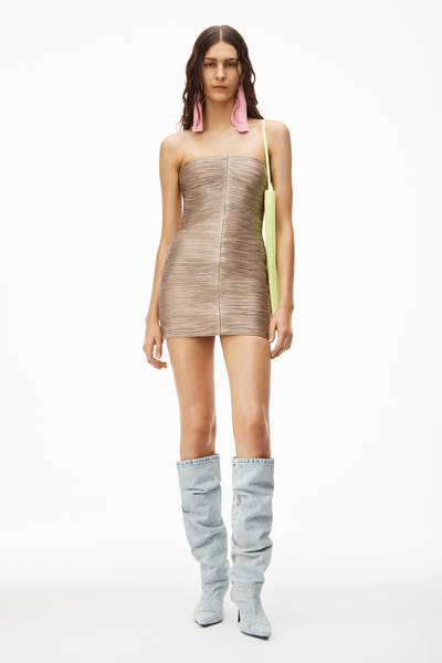 Alexander Wang FRINGE TUBE MINI DRESS IN POWER MESH outlook