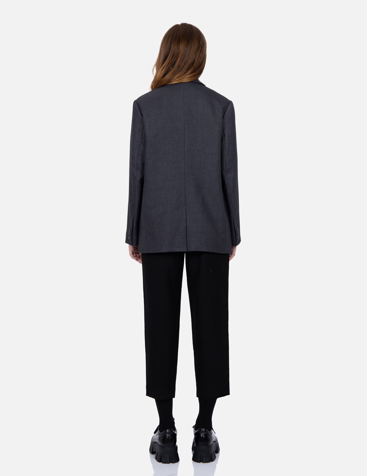 Seagull Embroidery Wool-mix Taper Pants - 6