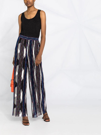 Missoni high-waisted silk stripe trousers outlook