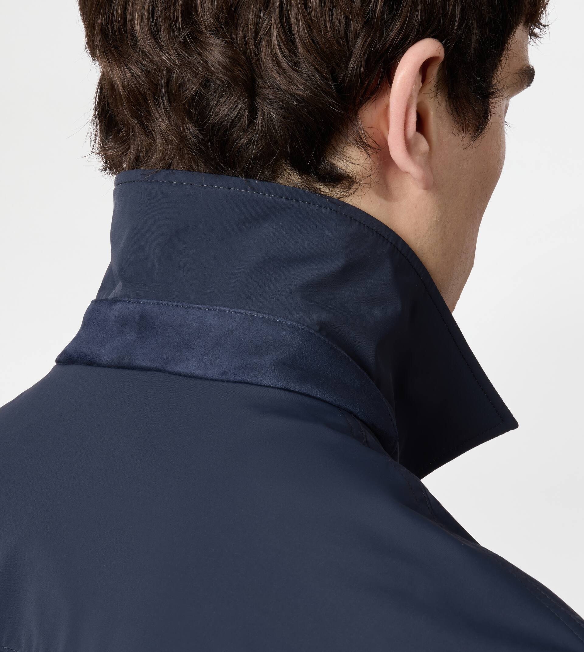 SHIRT JACKET IN TECHNICAL FABRIC - BLUE - 6