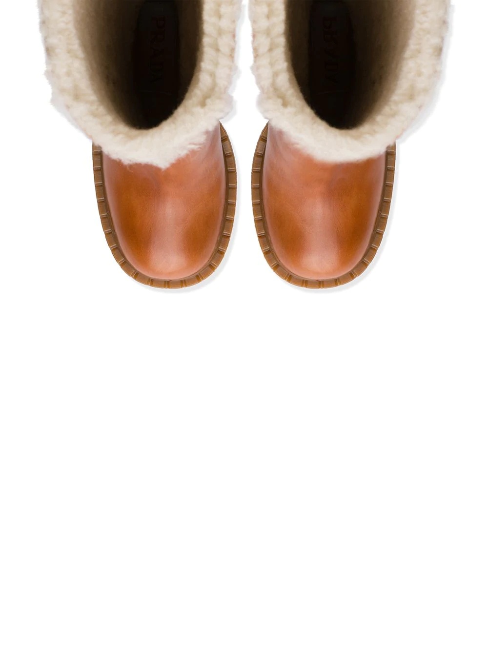 shearling trim boots - 4