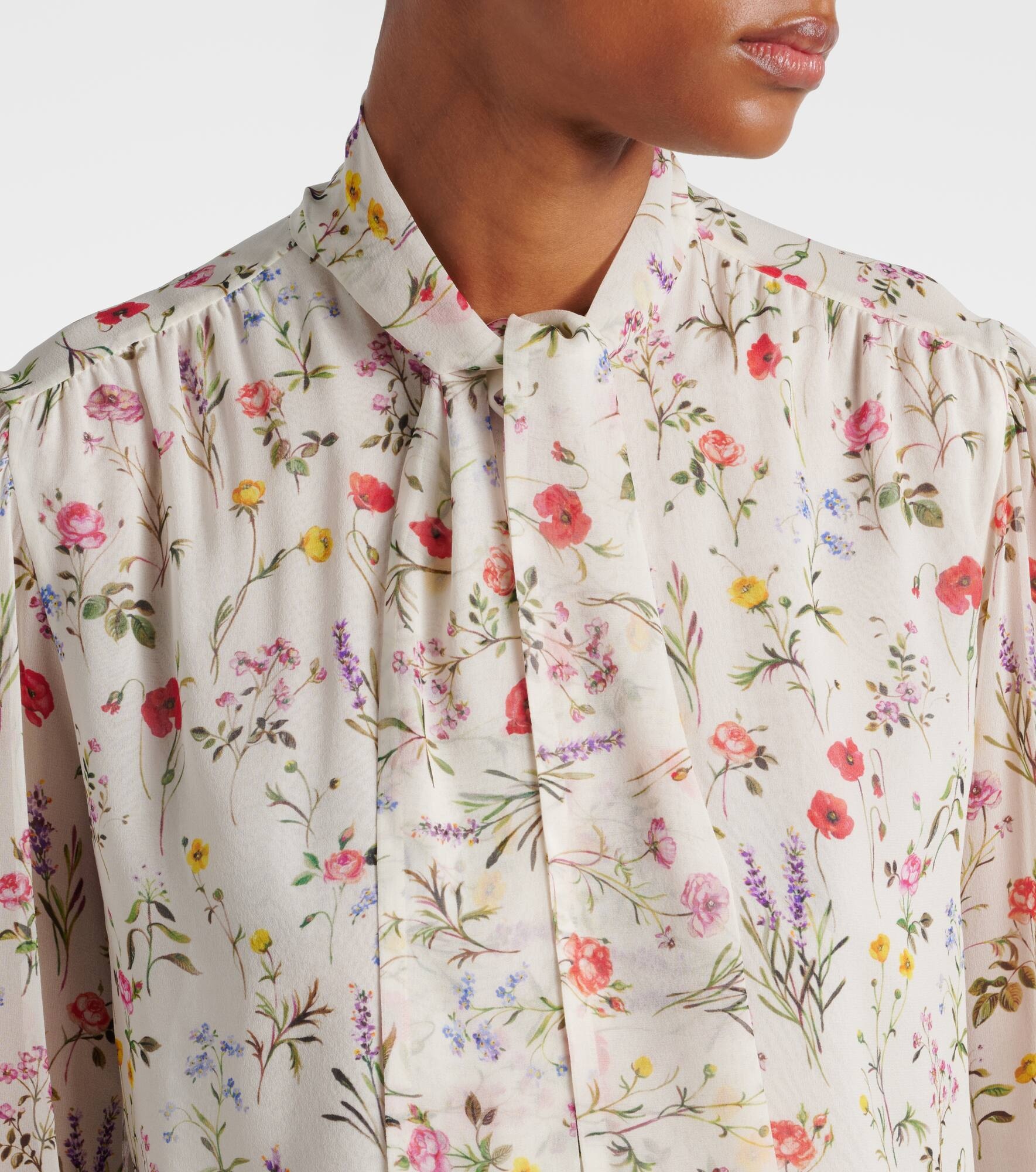 Floral silk blouse - 5