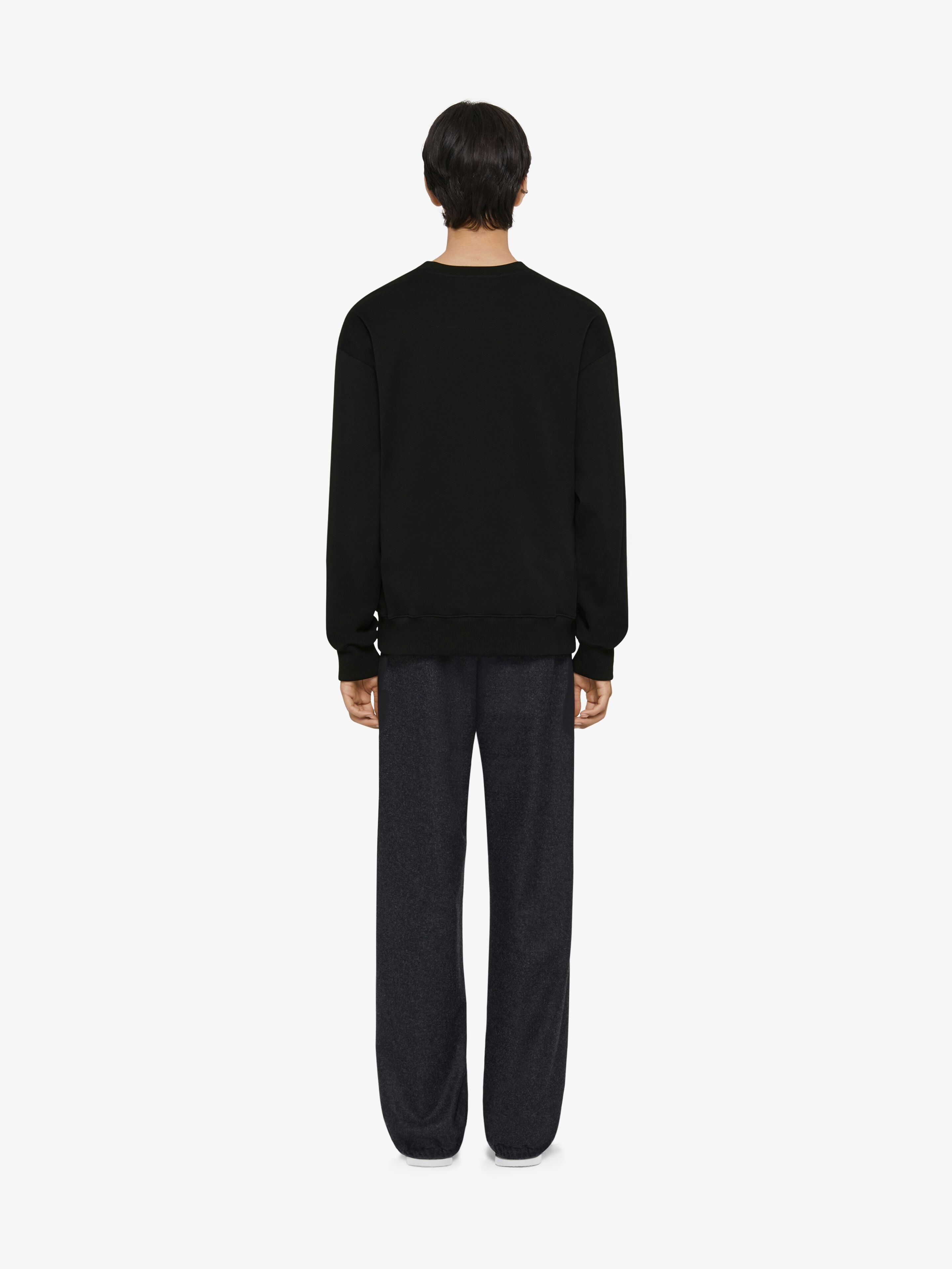 SWEATSHIRT IN FLEECE WITH GIVENCHY SIGNATURE - 4