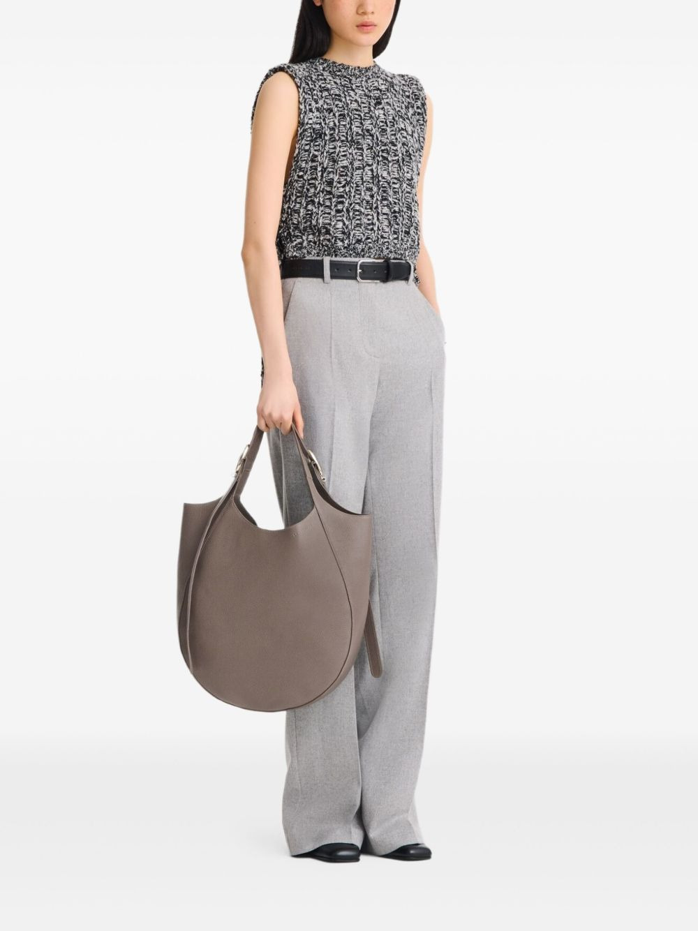 Le Foulonné XL leather tote bag - 2
