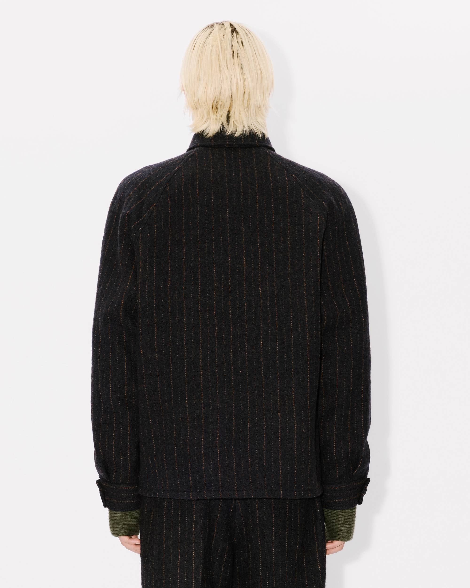 Striped wool blouson in virgin wool - 5