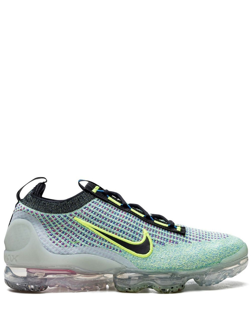 Air Vapormax Flyknit 2021 ''Volt/Black-Photo Blue-Metallic'' sneakers 1