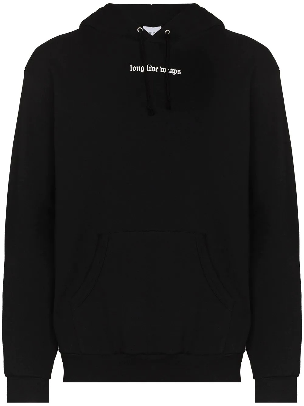 slogan-print cotton hoodie - 1