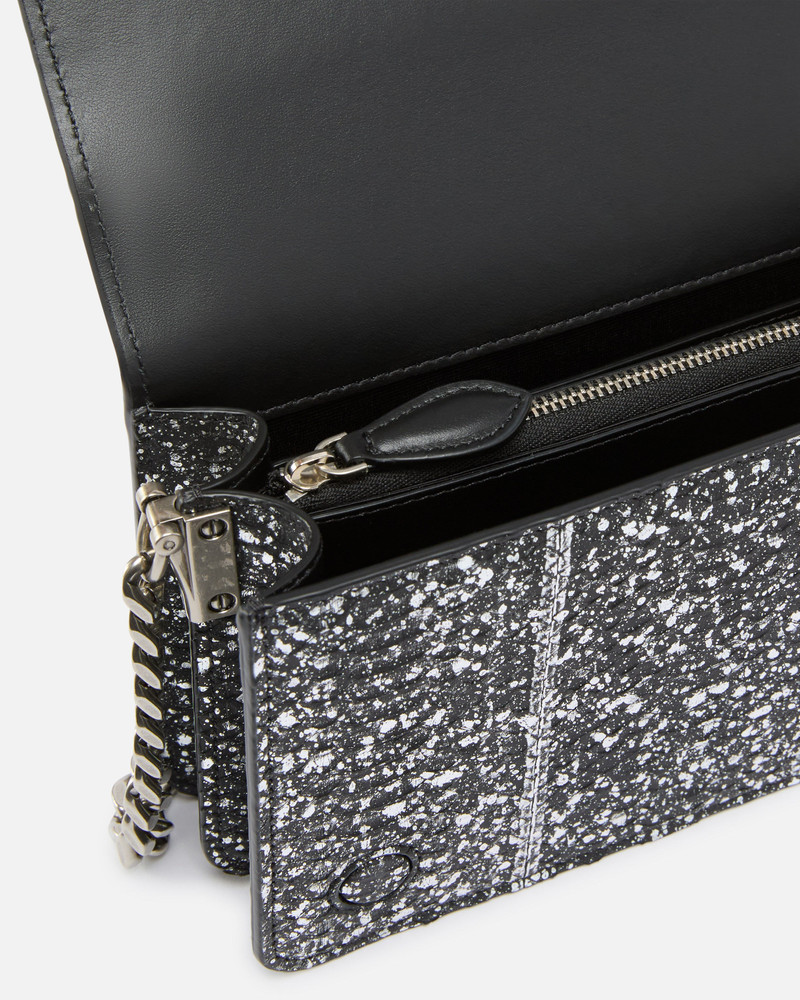 PINKO GALLERIA LOVE BAG MINI CROSSBODY BAG WITH LAMINATED REPTILE SKIN 4