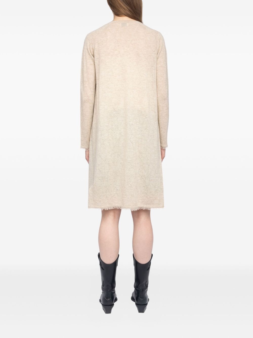 pointelle-star cardigan - 4
