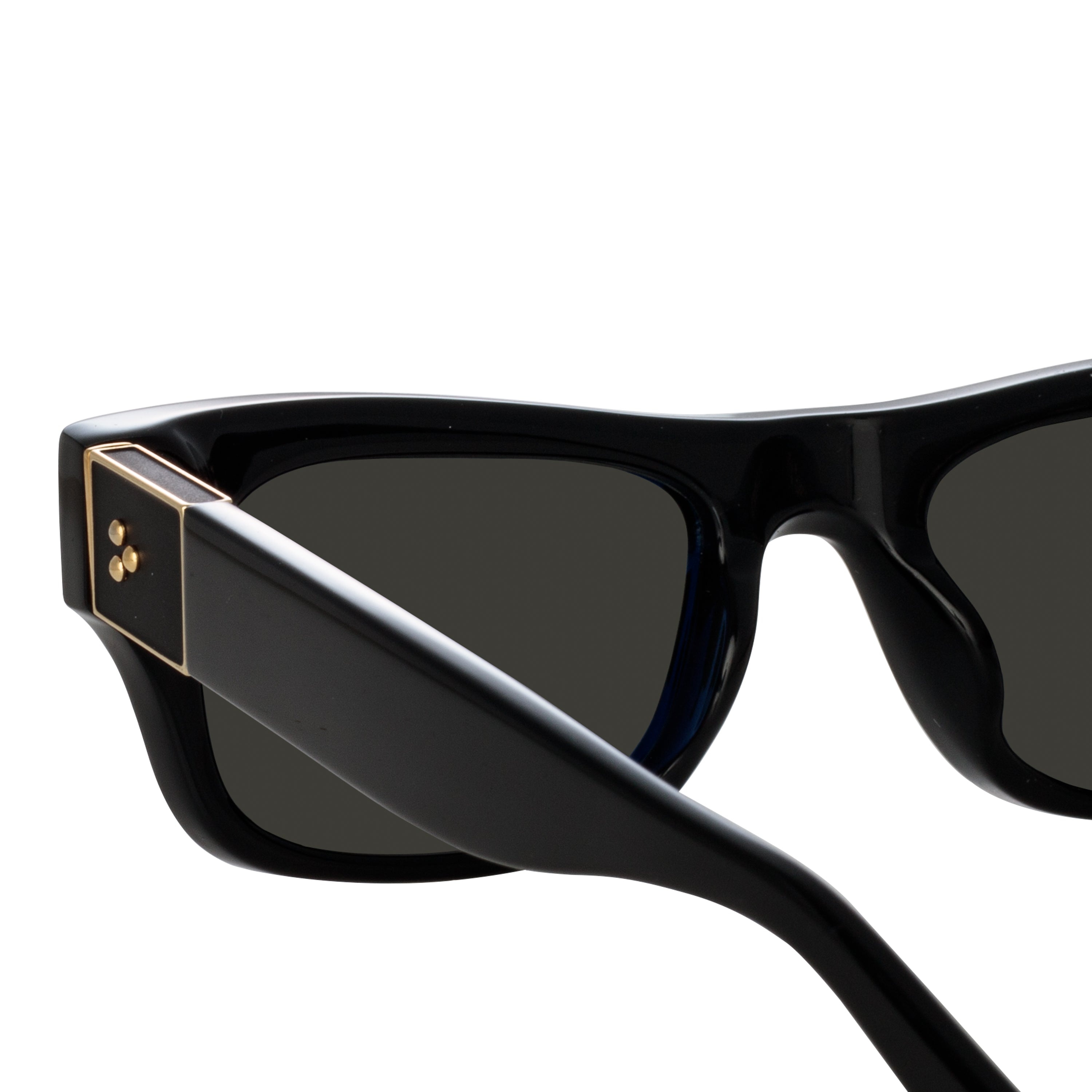MEN'S FALCK RECTANGULAR SUNGLASSES IN BLACK - 8