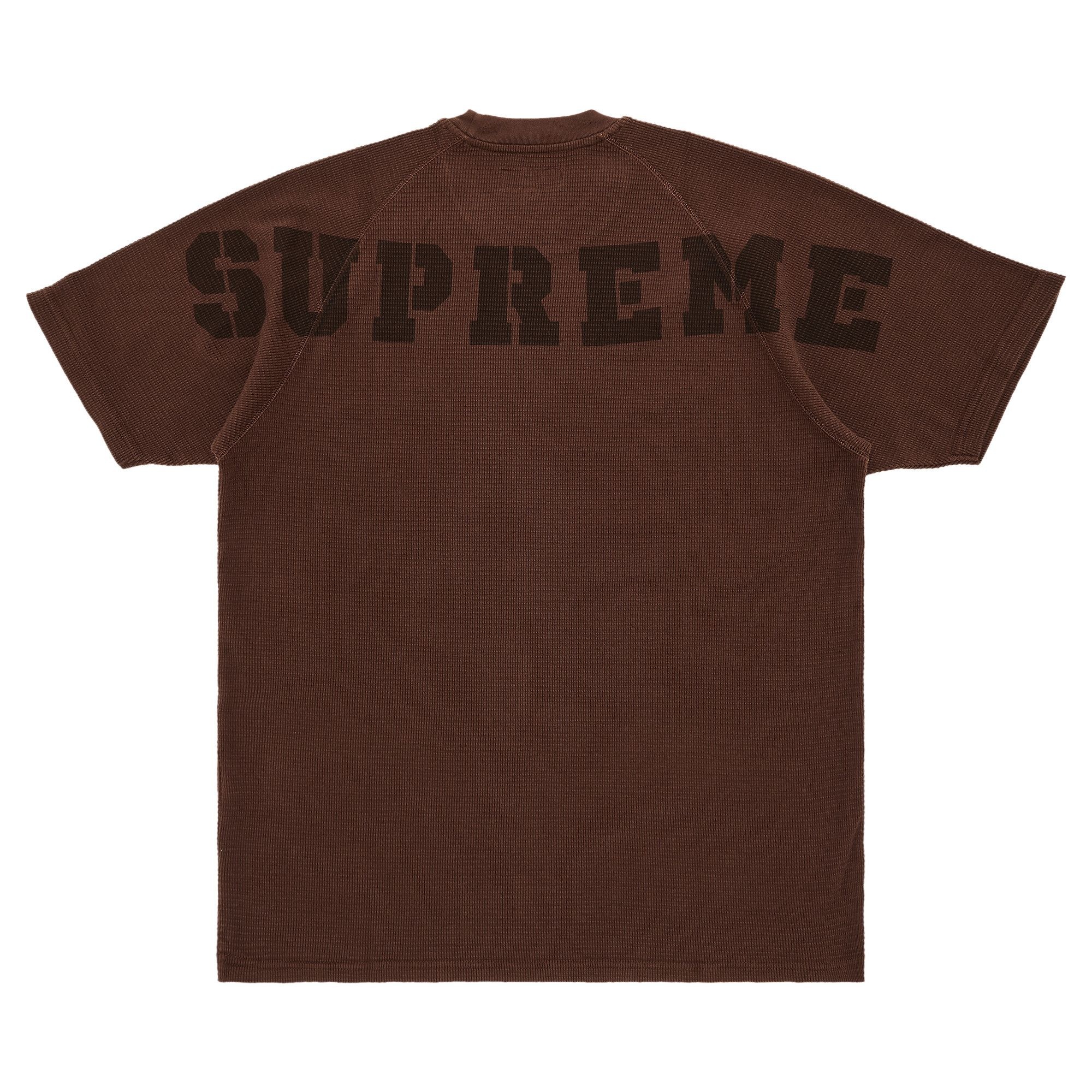 Supreme Stencil Thermal Short-Sleeve Top 'Brown' - 2