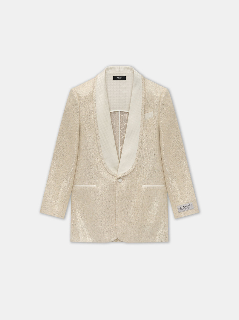SEQUIN BOUCLE SHAWL BLAZER 1