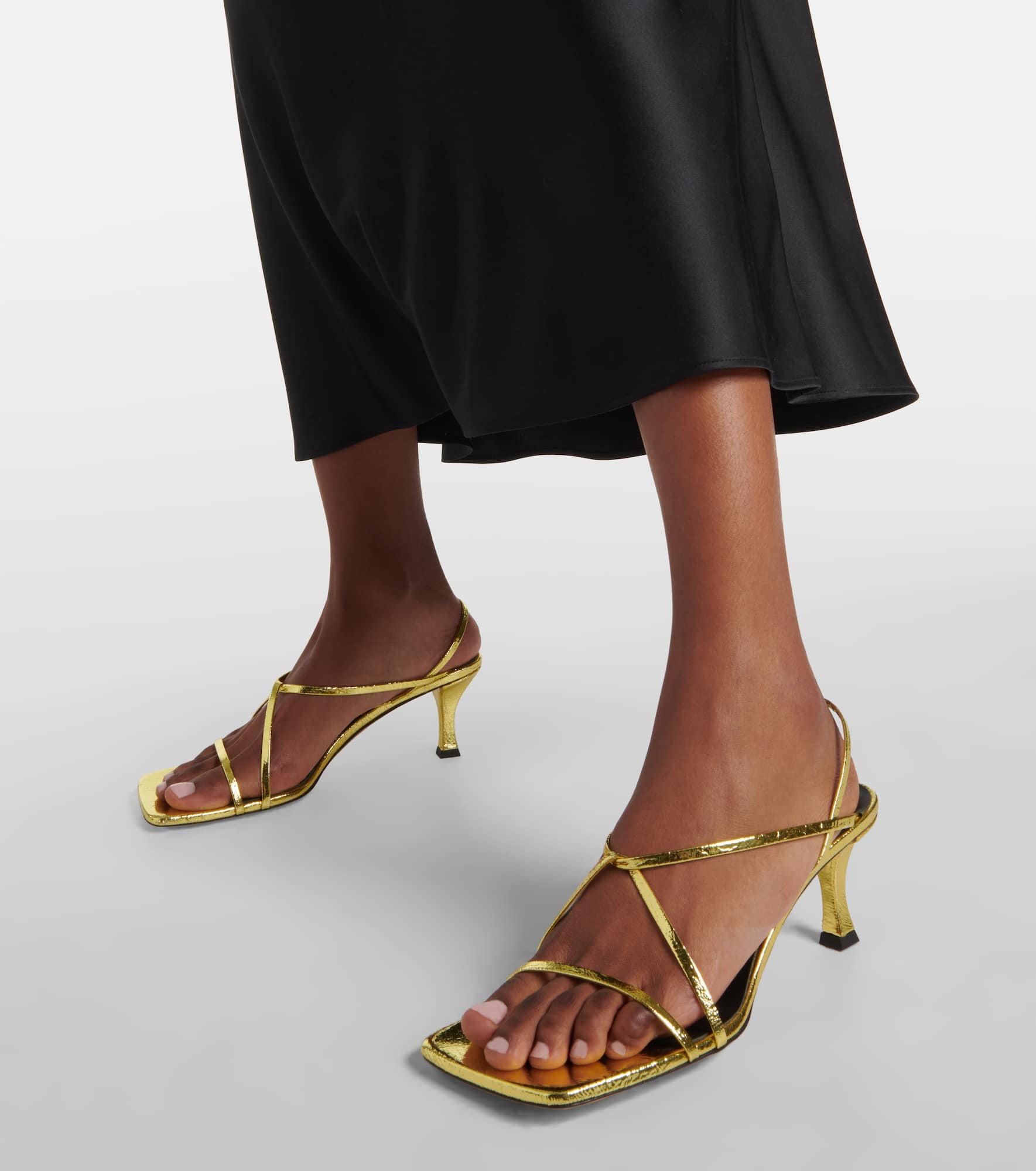 60 leather slingback sandals - 4