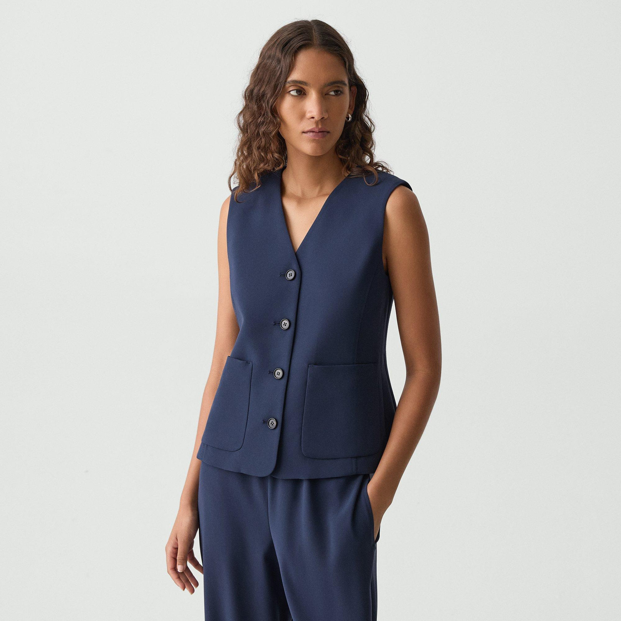 Zig Zag Vest in Satin Crepe - 3
