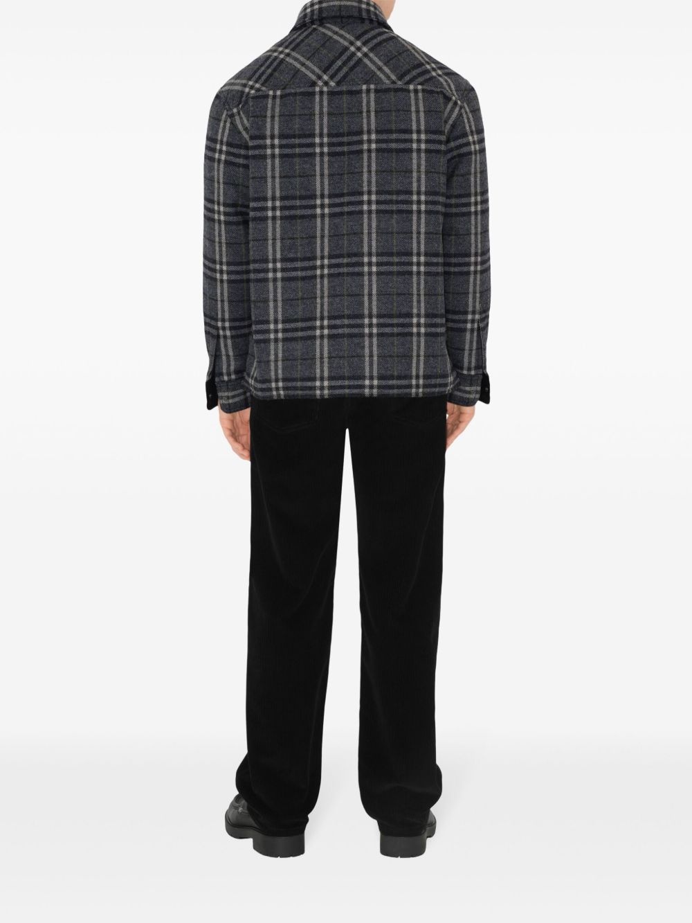 checked wool shirt - 4
