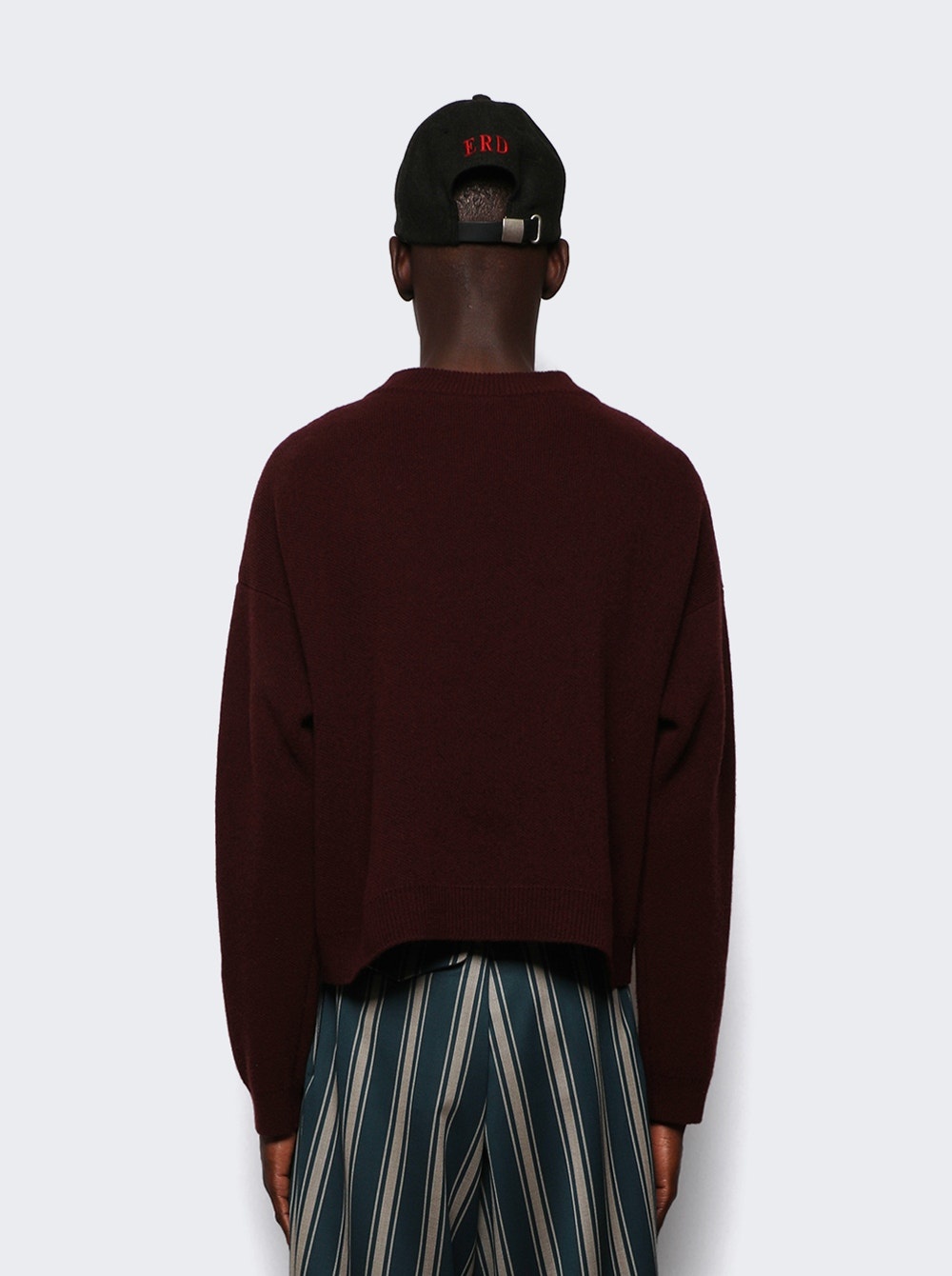 Enfants Logo Check Sweater Burgundy And Mustard - 6