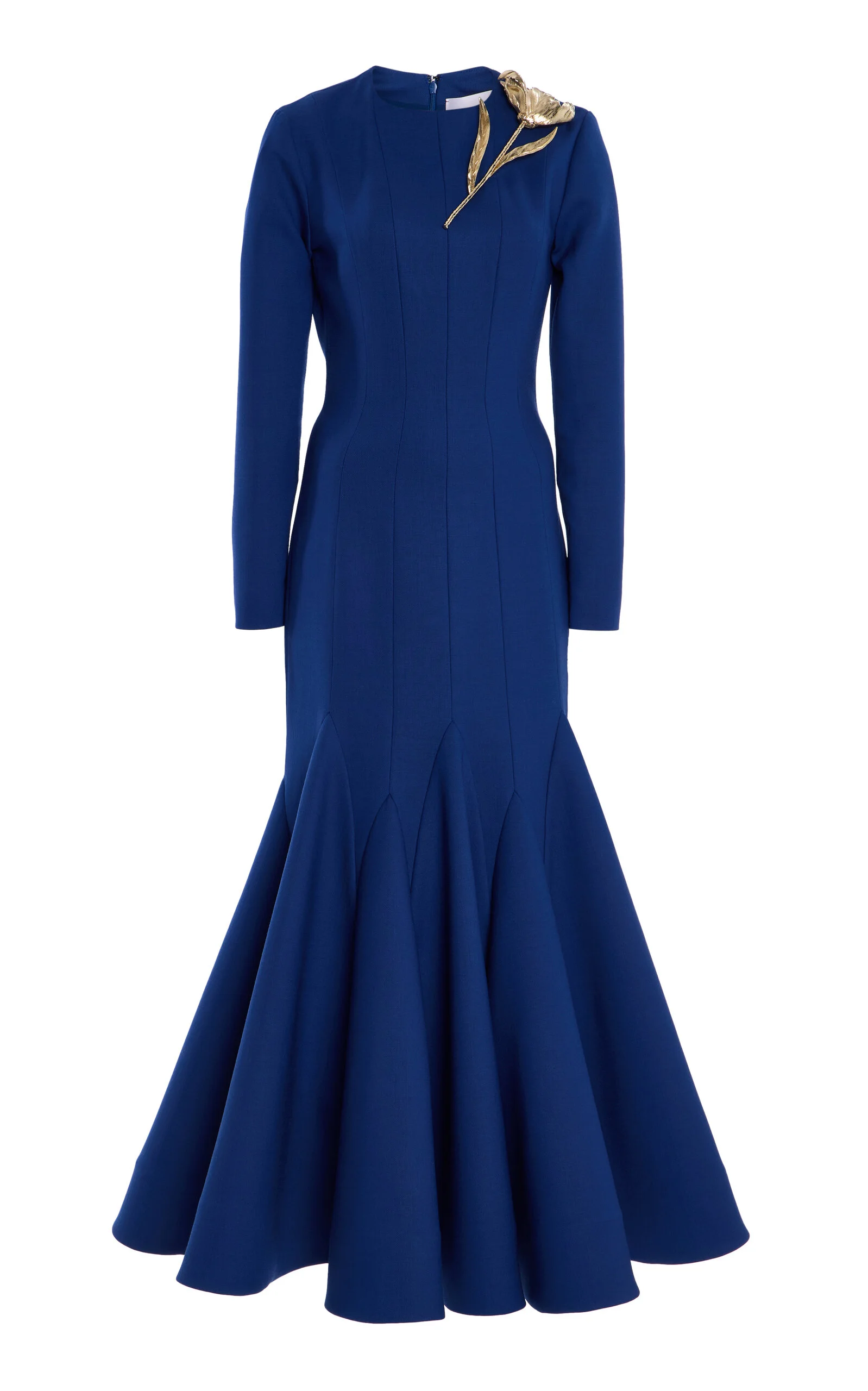 Wool-Blend Midi Dress navy - 1