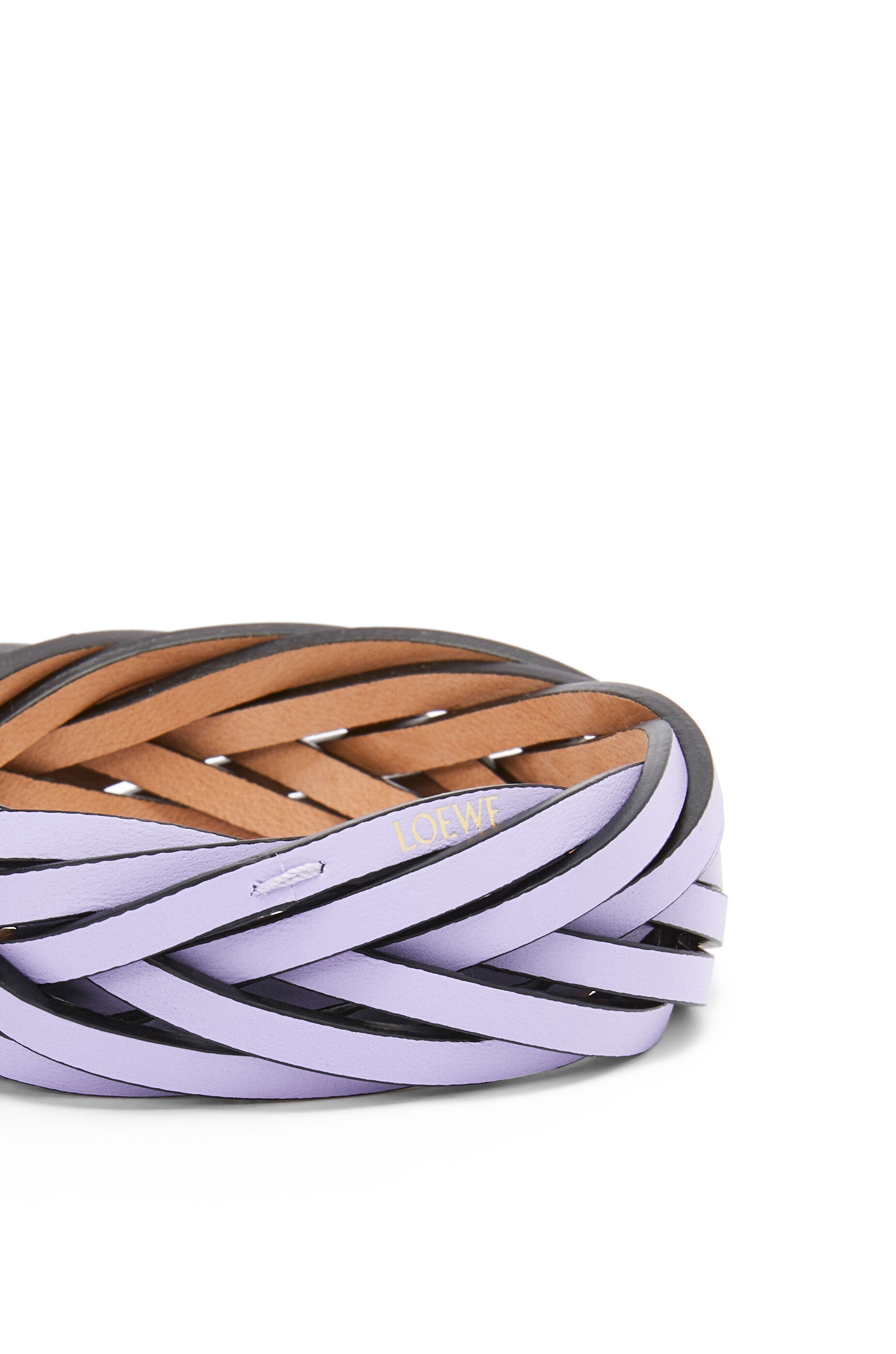 Braided bangle in classic calfskin - 4