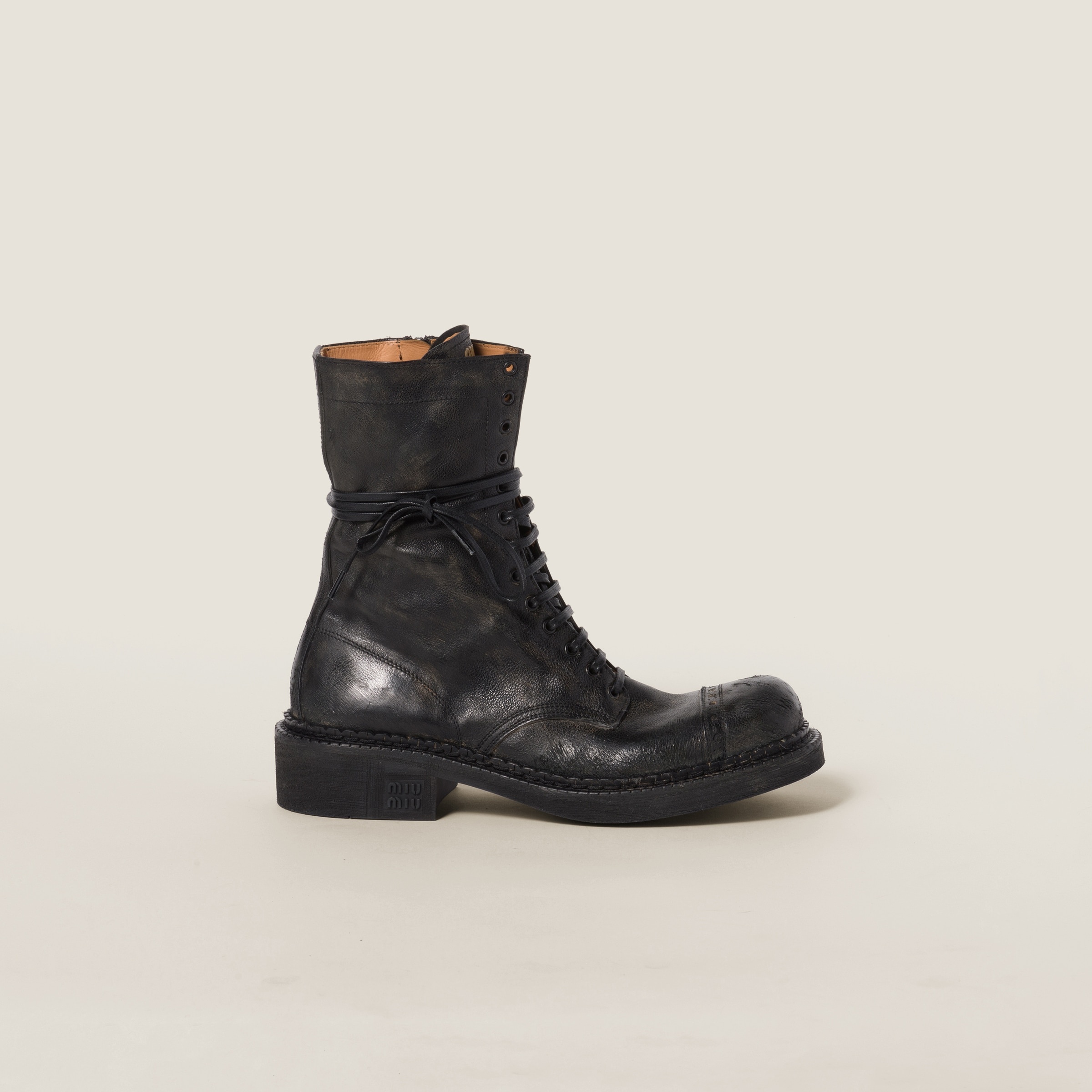 Leather laced booties - 2