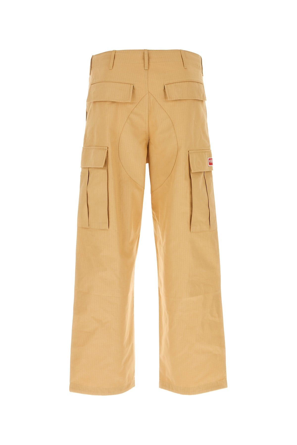 Beige cotton cargo pant - 2