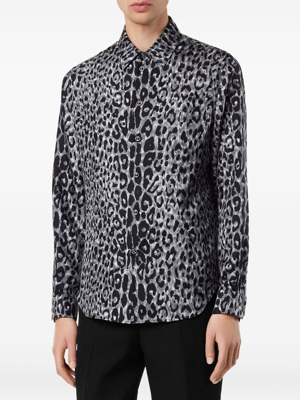 leopard-print silk shirt - 3