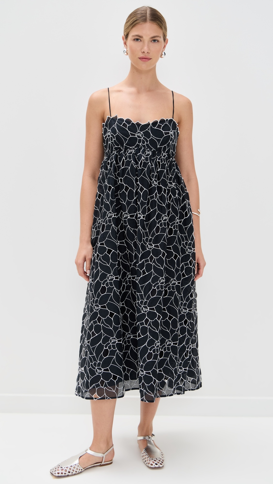 Marina Empire Cami Midi Dress - 4