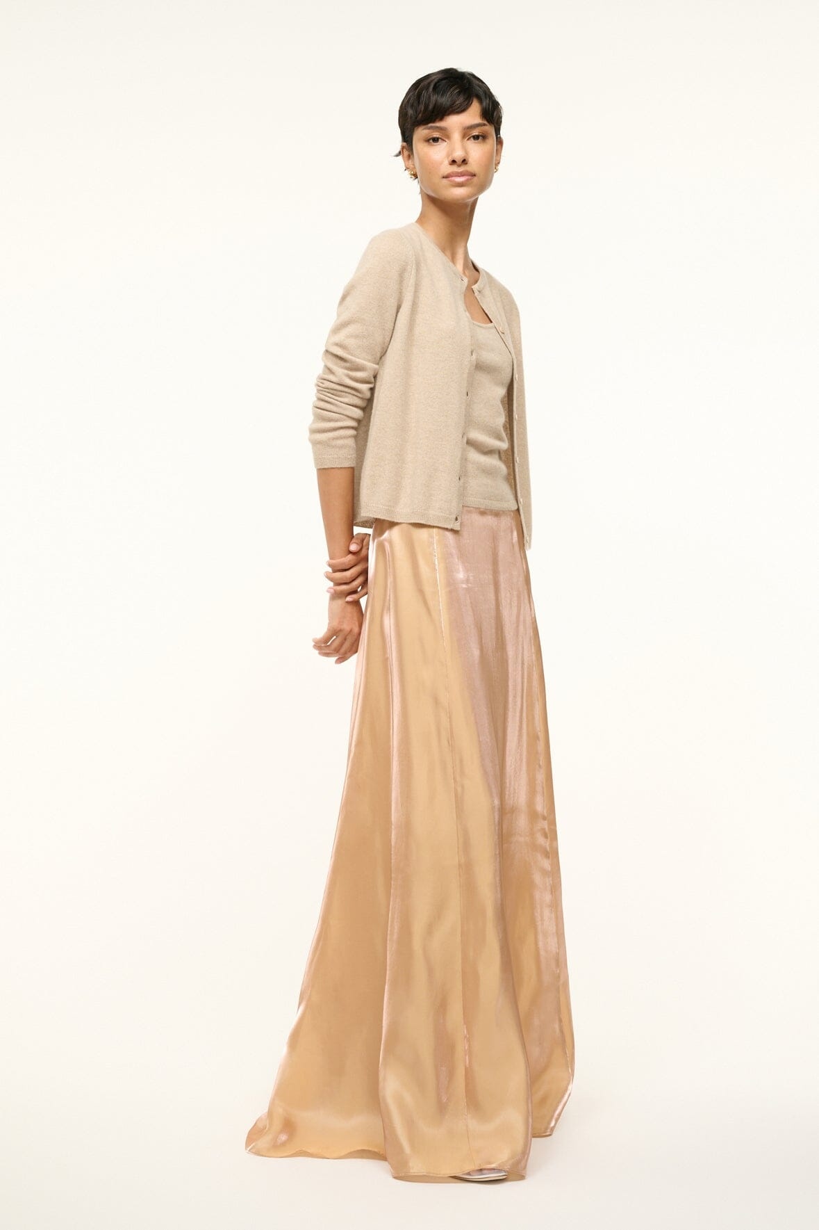 STAUD VINCENZO SKIRT ROSE GOLD - 3