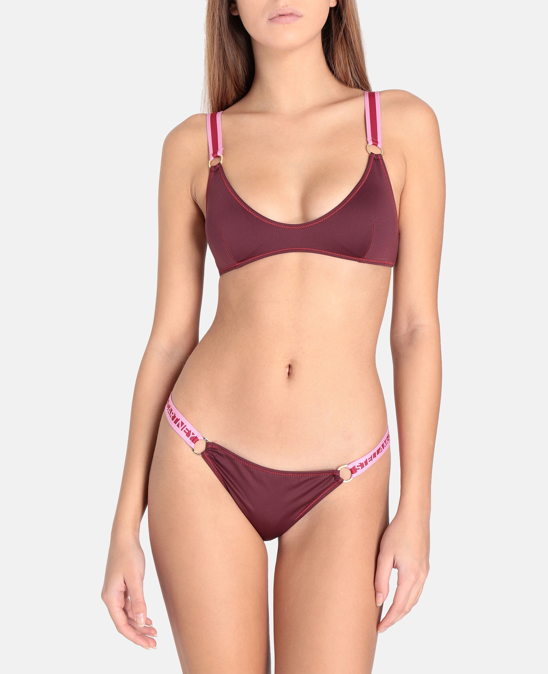 Logo Tape Padded Brassiere Bikini Top - 2