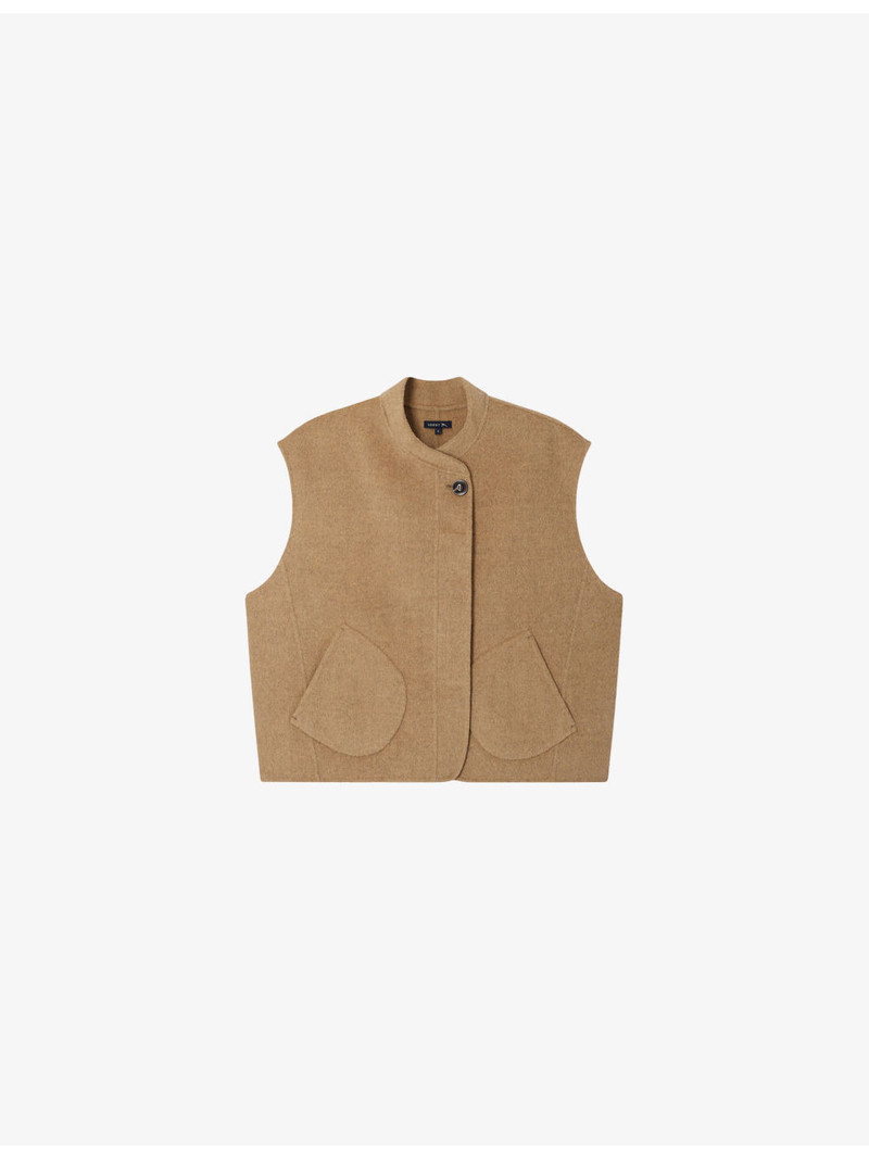 Adeline Sleeveless Wool-Blend Jacket 1