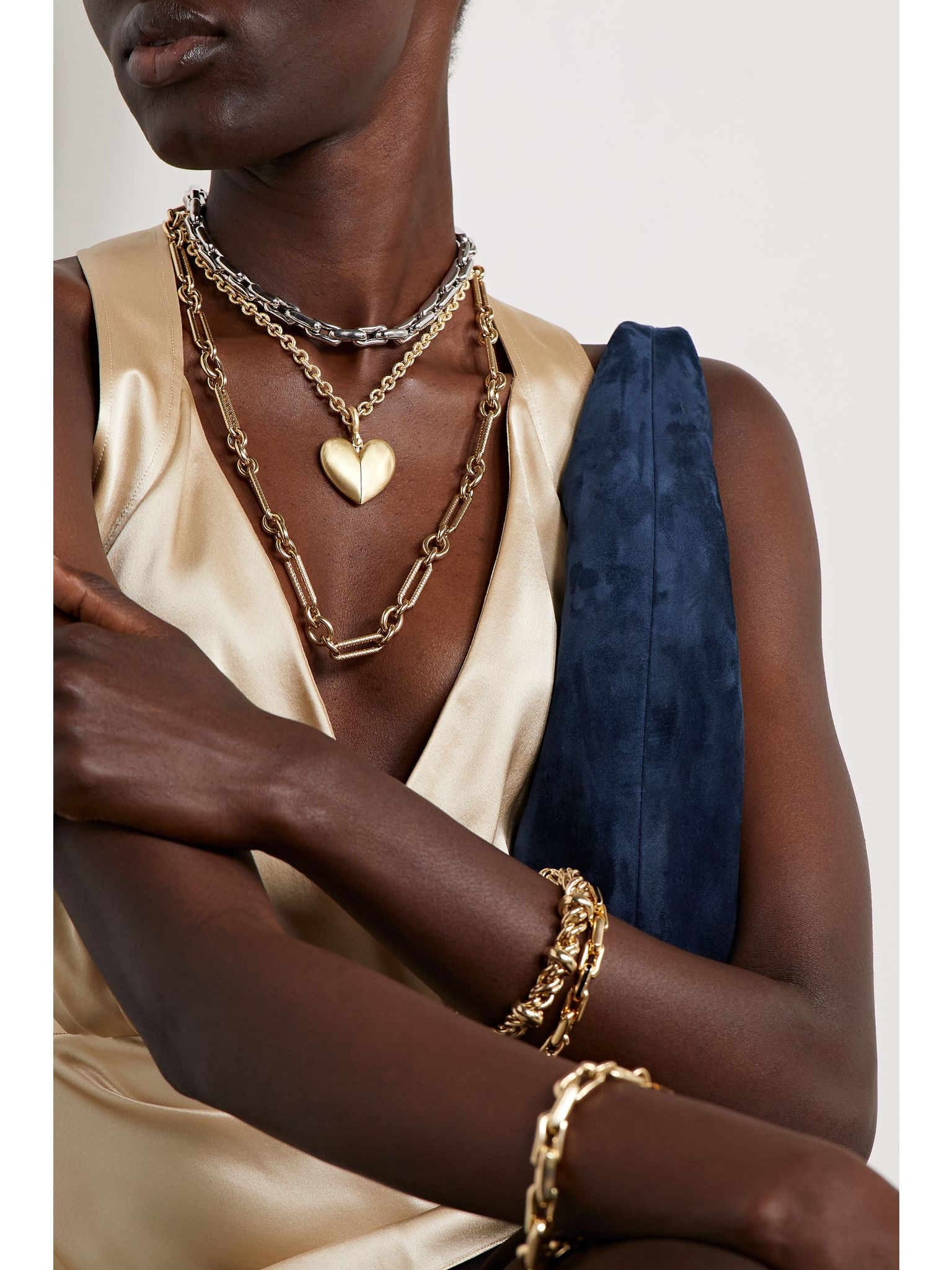 14-karat gold and enamel necklace Gold - 6