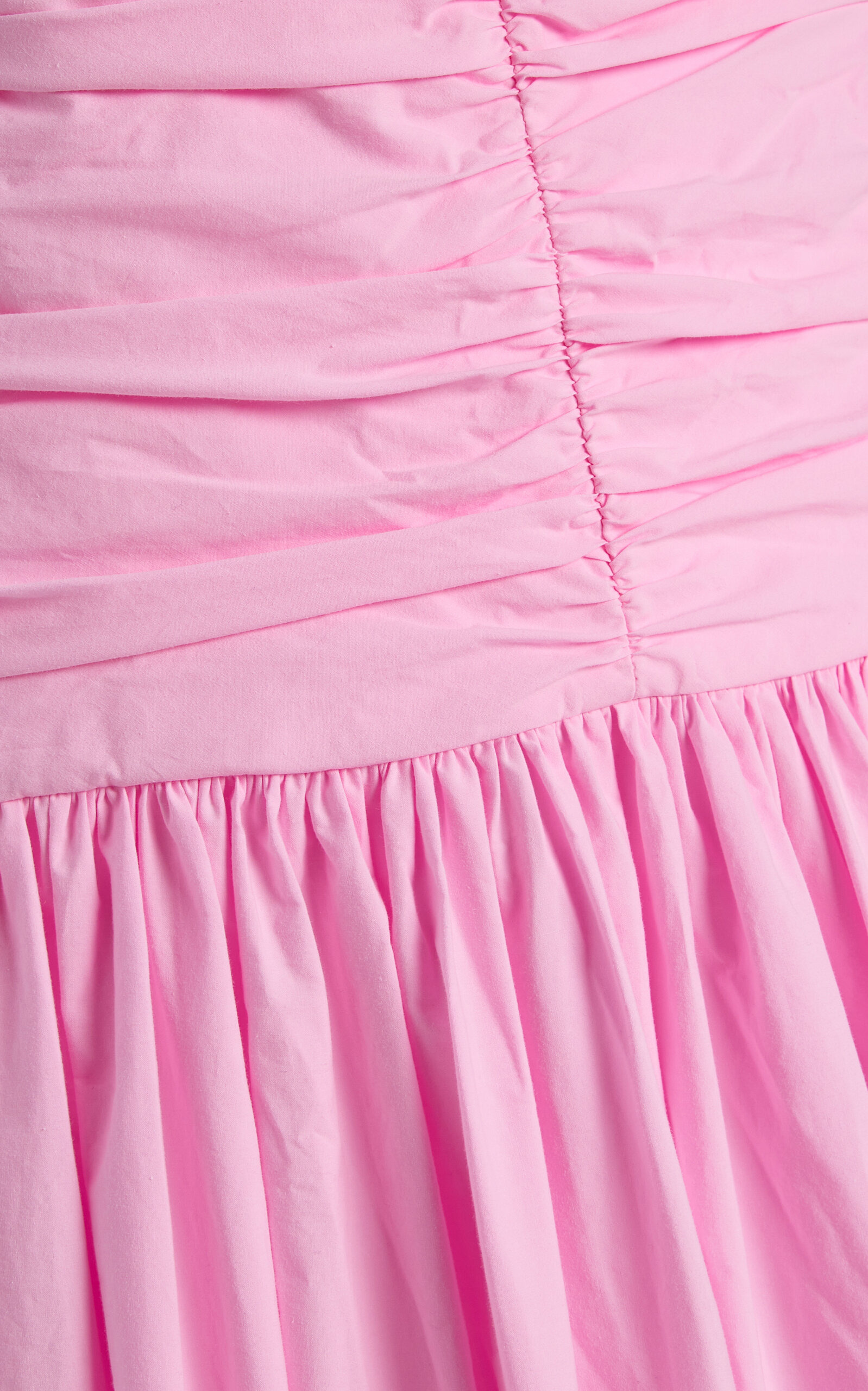 Exclusive Gathered Cotton Drop-Waist Dress pink - 5
