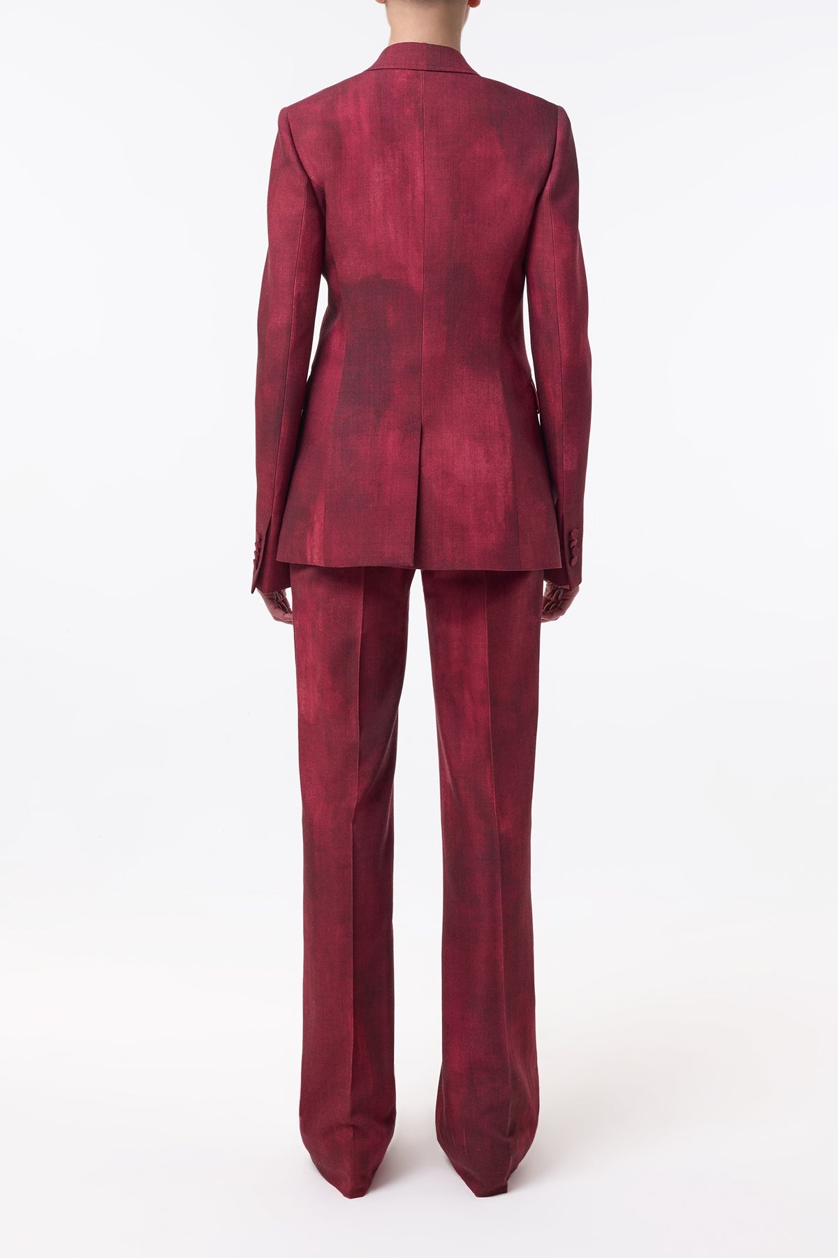 Angela Blazer in Bordeaux Virgin Wool - 6