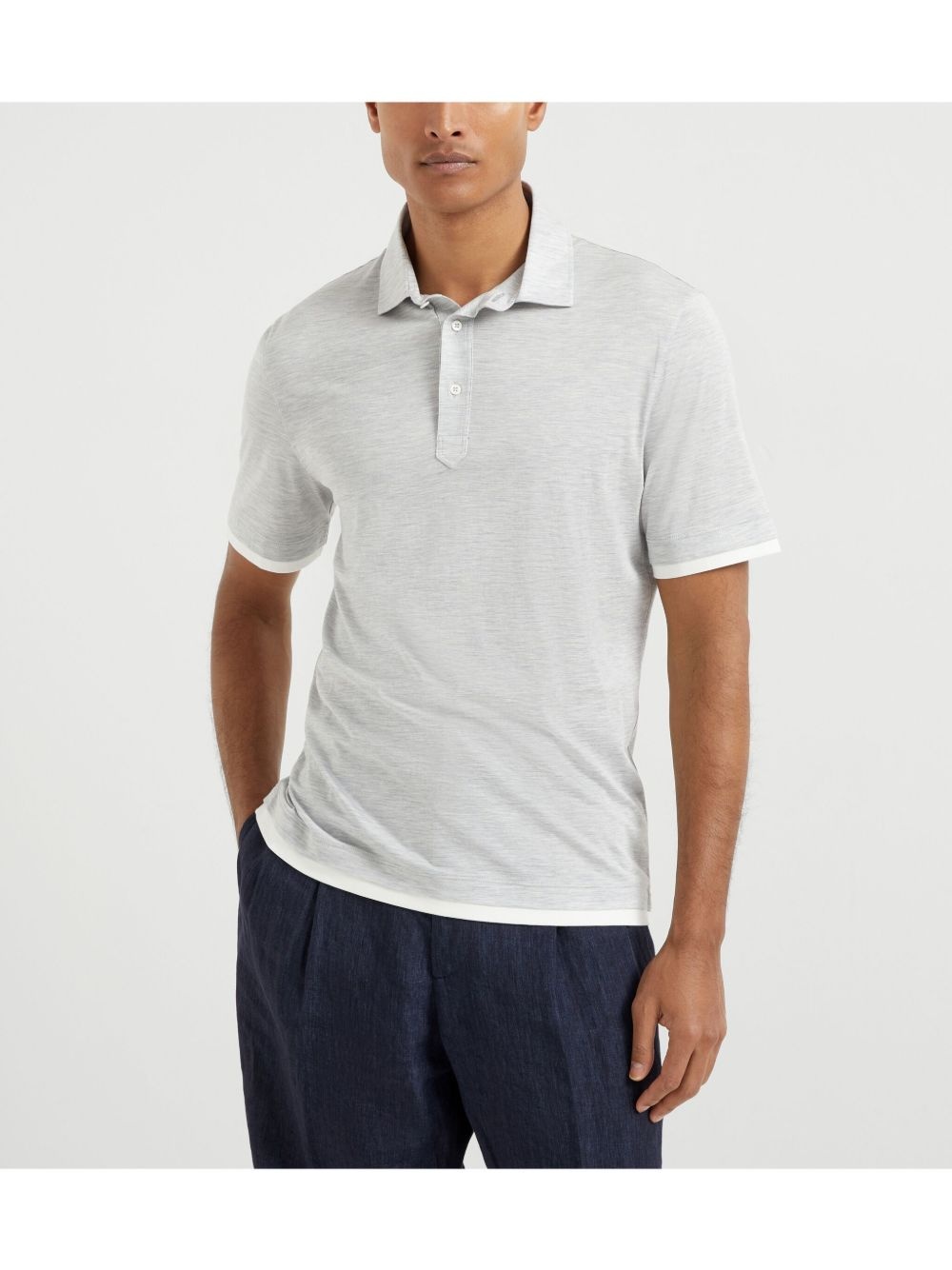layered polo shirt - 3
