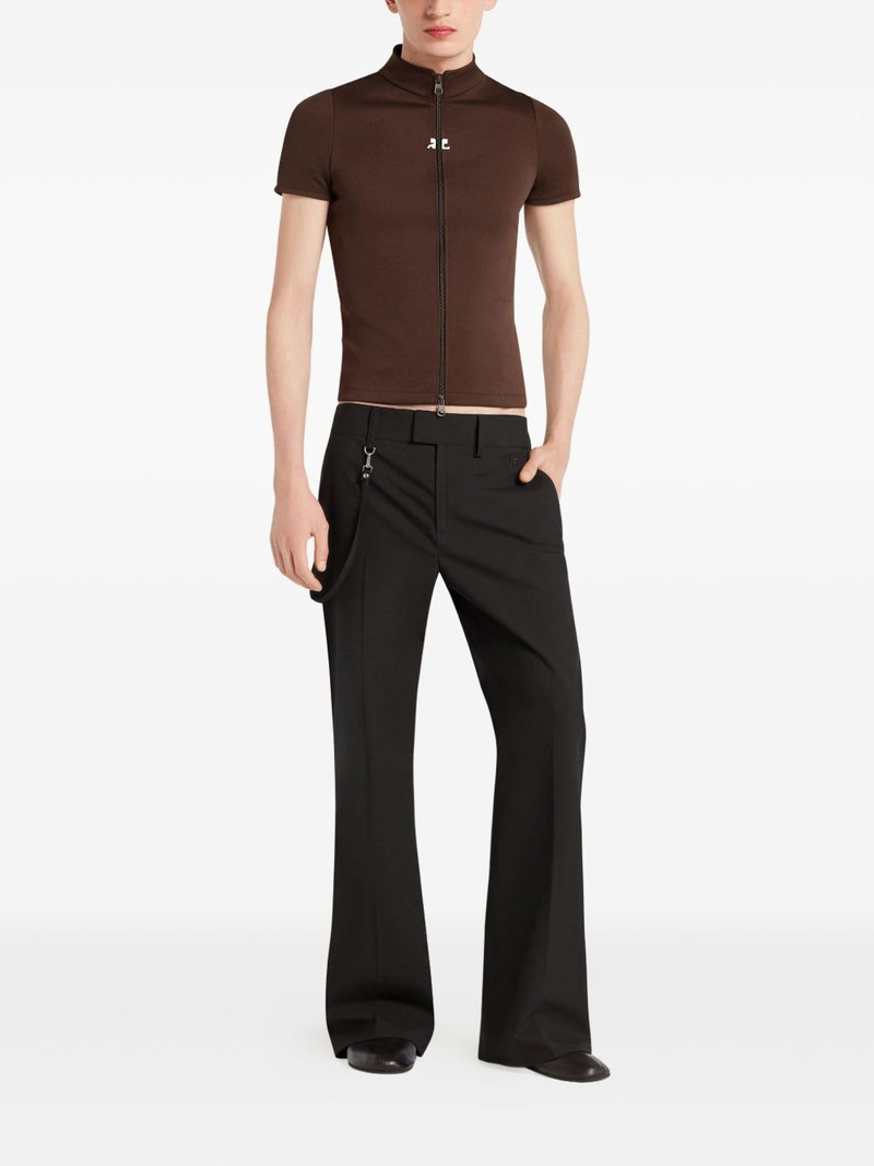 courrèges zip-up collared T-shirt outlook